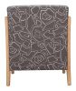 Runa Gray & Natural Modern Polyester Accent Chair