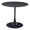 Opus Black Modern Floating Disc Pedestal Dining Table