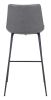 Byron Mid-Century Modern Vinyl Barstool - Gray