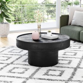 Watson Black Modern Mango Wood Coffee Table
