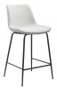 Byron Mid-Century Modern Vinyl Counter Stool - White