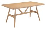 Rovina Natural Modern Rubberwood Dining Table