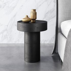 Watson Black Modern Mango Wood Side Table