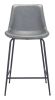 Byron Mid-Century Modern Vinyl Counter Stool - Gray