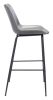 Byron Mid-Century Modern Vinyl Barstool - Gray