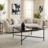 Cloe Black Modern Cast Glass Coffee Table