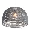 Paradise Modern Gray Woven Dome Ceiling Lamp