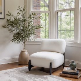 Bombo Modern Faux Shearling Accent Chair