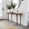 Spiker Walnut Modern Solid Mango Wood Console Table