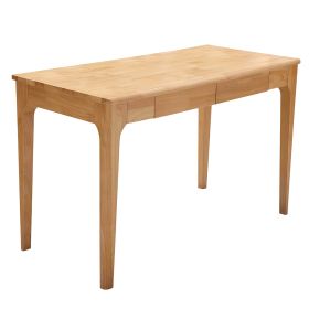 Solid Pine Wood Desk with 2 Drawers – Natural Finish (Option: Style1_Wood)