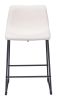Smart Modern Black Upholstered Counter Stool – Sculpted Polyurethane Seat & Metal Base
