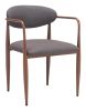 Zens Contemporary Dining Chair – Performance Fabric & Forged-Look Steel
