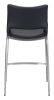 Modern Ace Black Faux Leather Counter Stool with Brushed Stainless Steel Frame