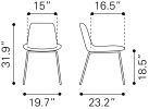Byron Mid-Century Modern Chair – Heavy-Duty Vinyl & Steel Frame