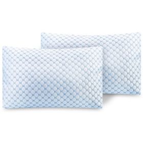 Set of 2 Cooling Memory Foam Pillows, Queen (Option: 2PcsKing)