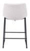 Smart Modern Black Upholstered Counter Stool – Sculpted Polyurethane Seat & Metal Base