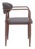 Zens Contemporary Dining Chair – Performance Fabric & Forged-Look Steel