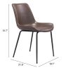 Byron Mid-Century Modern Chair – Heavy-Duty Vinyl & Steel Frame