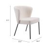 Elegant Aimee Mid-Century Modern Dining Chair – Wrapped Seat & Back, Stackable
