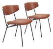 Charon Bauhaus Dining Chair – Vinyl Upholstery & Powder-Coated Steel