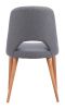 Leith Modern Dining Chair – Vinyl Seat & Wood Legs