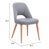 Leith Modern Dining Chair – Vinyl Seat & Wood Legs