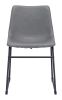 Smart Modern Black Upholstered Dining Chair – Sculpted Polyurethane Seat & Metal Base