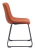 Smart Modern Black Upholstered Dining Chair – Sculpted Polyurethane Seat & Metal Base