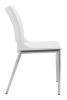Modern Ace Black Faux Leather Armless Dining Chair with Steel Frame