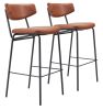 Charon Bauhaus Bar Stool – Vinyl Upholstery & Powder-Coated Steel
