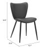 Prestige Modern Dining Chair – Vinyl or Fabric Seat with Steel Frame