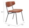 Charon Bauhaus Dining Chair – Vinyl Upholstery & Powder-Coated Steel