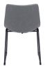 Smart Modern Black Upholstered Dining Chair – Sculpted Polyurethane Seat & Metal Base