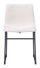 Smart Modern Black Upholstered Dining Chair – Sculpted Polyurethane Seat & Metal Base