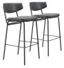 Charon Bauhaus Bar Stool – Vinyl Upholstery & Powder-Coated Steel