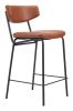 Charon Bauhaus Counter Stool – Vinyl Upholstery & Powder-Coated Steel
