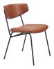 Charon Bauhaus Dining Chair – Vinyl Upholstery & Powder-Coated Steel