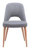 Leith Modern Dining Chair – Vinyl Seat & Wood Legs
