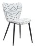 Prestige Modern Dining Chair – Vinyl or Fabric Seat with Steel Frame