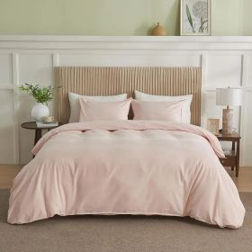 Serta Simply Clean Solid Duvet Cover, Available in 5 Colors, Queen (Option: Pink)