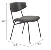 Charon Bauhaus Dining Chair – Vinyl Upholstery & Powder-Coated Steel