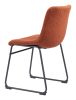 Smart Modern Black Upholstered Dining Chair – Sculpted Polyurethane Seat & Metal Base