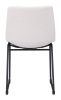 Smart Modern Black Upholstered Dining Chair – Sculpted Polyurethane Seat & Metal Base