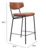 Charon Bauhaus Counter Stool – Vinyl Upholstery & Powder-Coated Steel