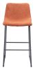 Smart Modern Black Upholstered Bar Stool – Sculpted Polyurethane Seat & Metal Base