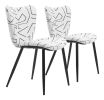 Prestige Modern Dining Chair – Vinyl or Fabric Seat with Steel Frame