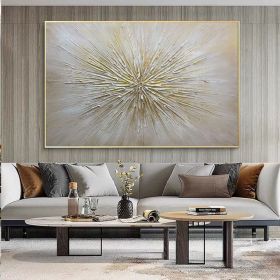 Original Abstract Gold Foil Oli Painting on Canvas Large Handmade Painting Gold Texture Wall Art Personalized Gift Modern Living Room Decor (Style: 01, size: 60x90cm)
