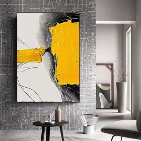 Abstract Oil Painting On Canvas Modern Oil Painting Yellow Hand Painted Large Wall Art For Home Decor (Style: 01, size: 70x100cm)
