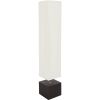 Rice Paper Floor Lamp with Dark Wood Base & White Shade