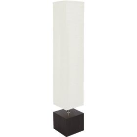 Rice Paper Floor Lamp with Dark Wood Base & White Shade (Configuration: No CFL Bulb Included)